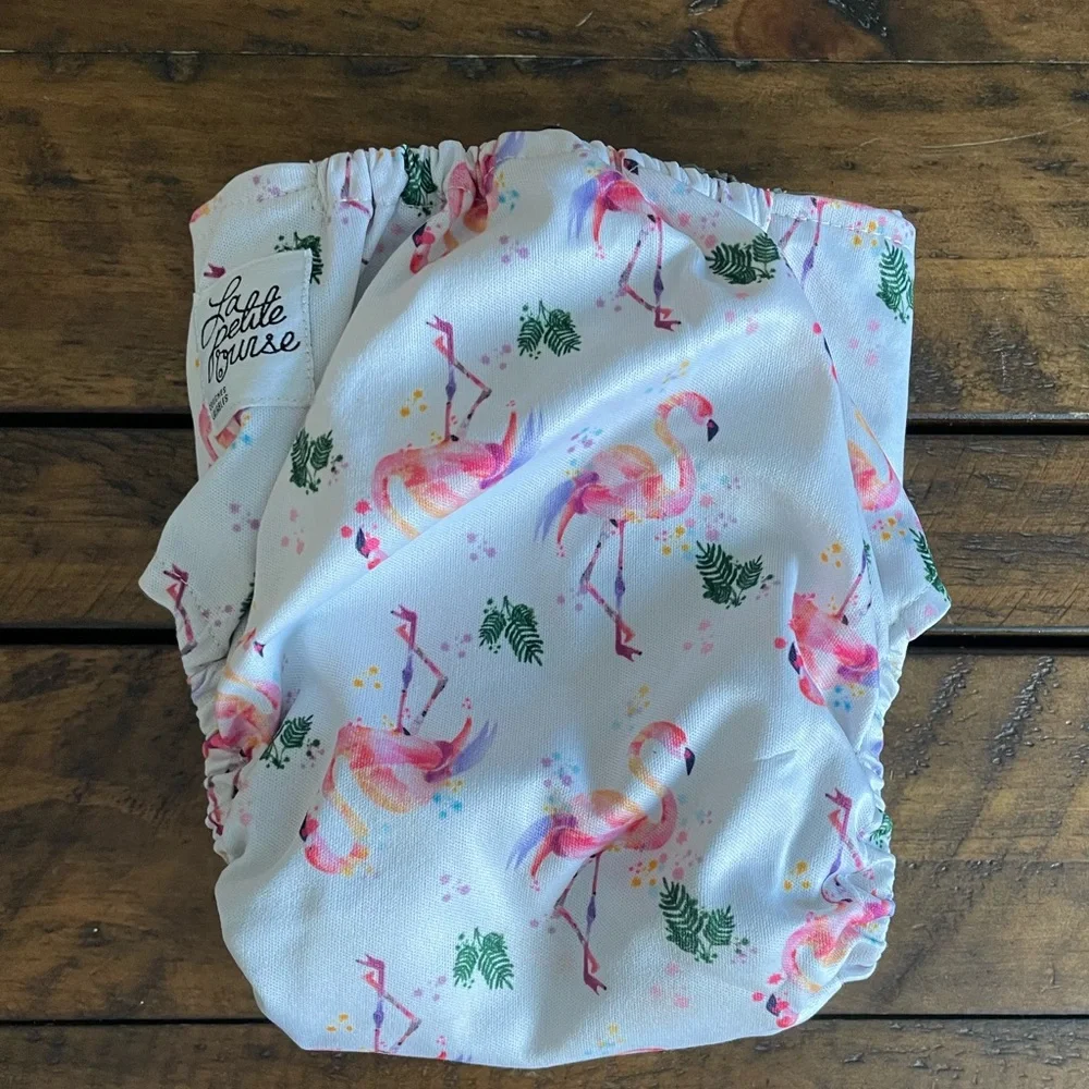 Flamingo Print Cloth AIO Diaper